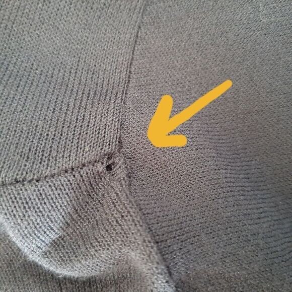 WILLOW & THREAD Mixed Media Midi Shirt Dress Tonal Navy Sz 2X Flawed - Picture 15 of 15